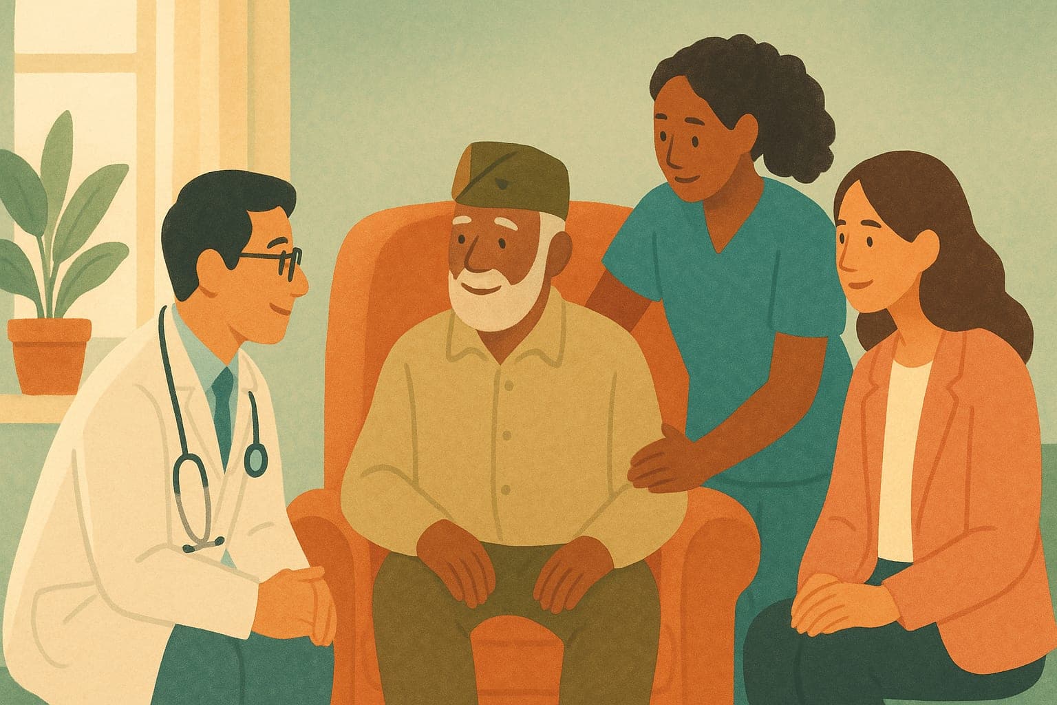 مراقبتهای اولیه در منزل اداره کهنهسربازان (VA Home Based Primary Care - HBPC): تیم پزشکی که به خانه میآید